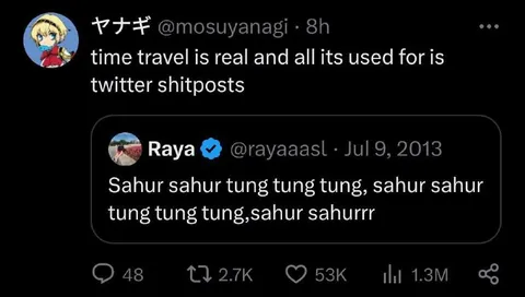 Time Travel Twitter Shitposts