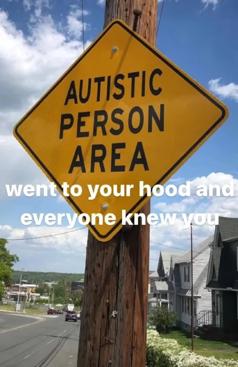 Autistic Person Area Sign