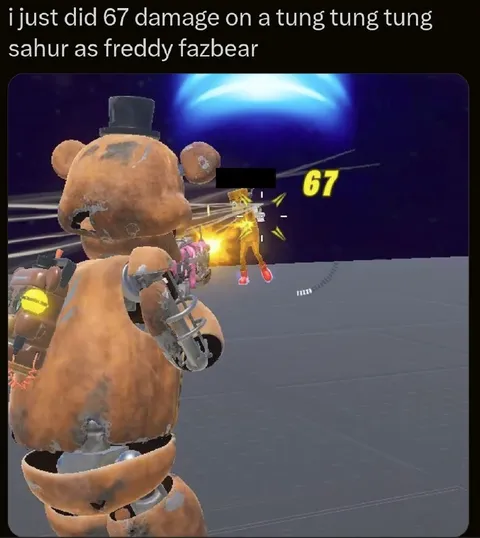 Freddy Fazbear Deals 67 Damage