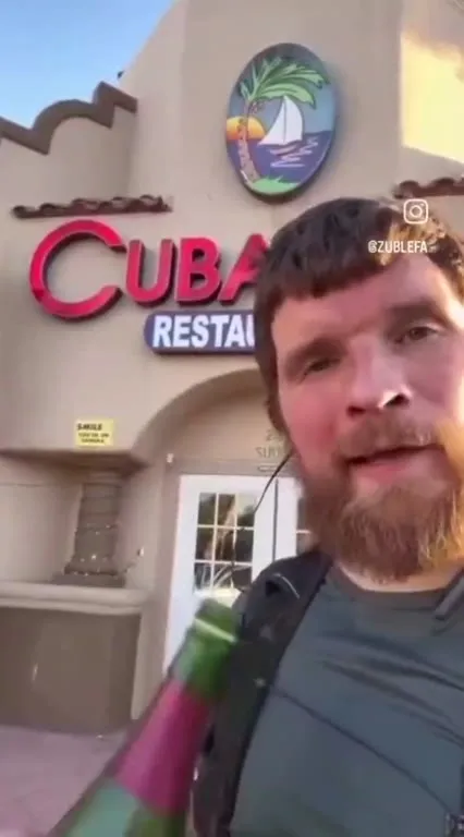 Drinking Outside Cuba Restaurant