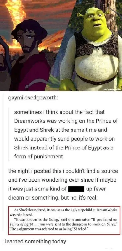 Shrek as DreamWorks Punishment