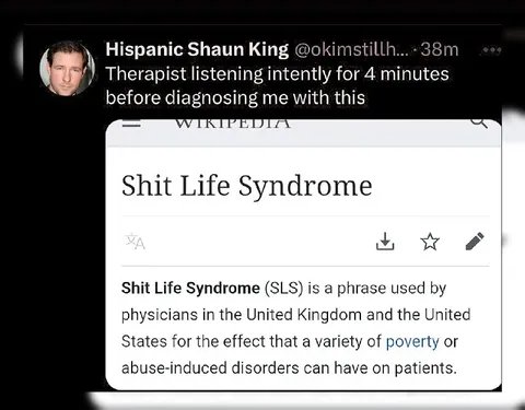 Therapist Diagnoses Shit Life Syndrome