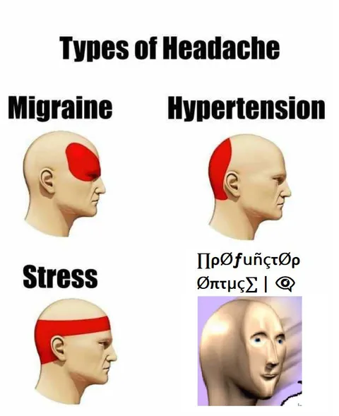 Types of Headache Meme