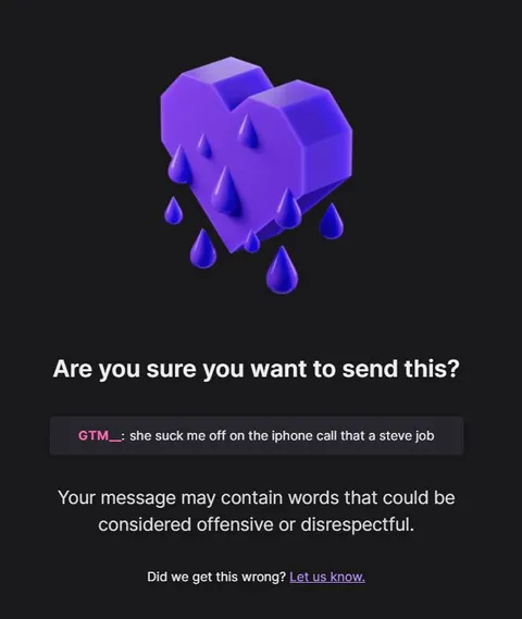 Offensive Message Warning