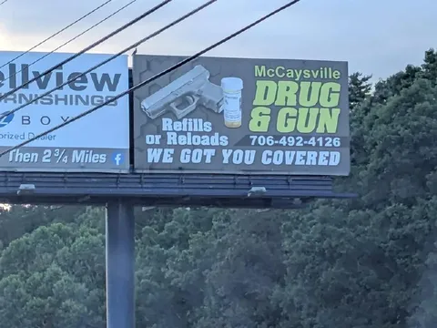 McCaysville Drug and Gun Billboard