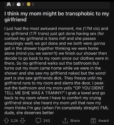 Mom Discovers Girlfriend Is Trans