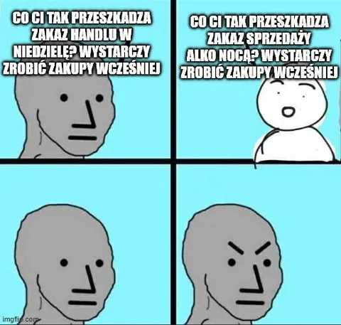 Wojak o zakazie handlu