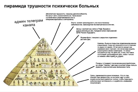 Пирамида трушности психически больных