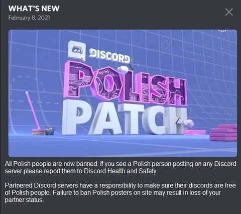 Discord Polish People Ban