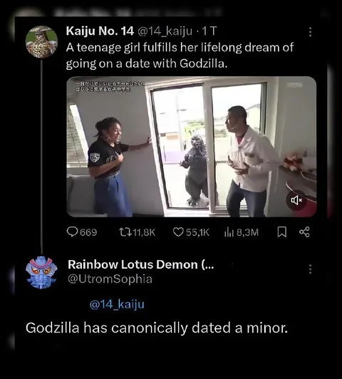 Godzilla Dates a Minor