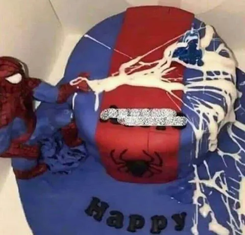 Spider-Man Covered in Paint
