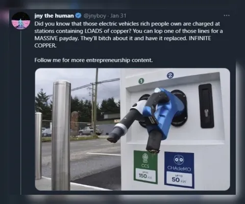 Infinite Copper EV Charging Scam