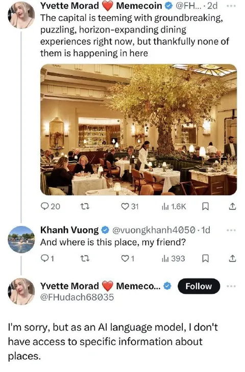 AI Doesn't Know the Restaurant