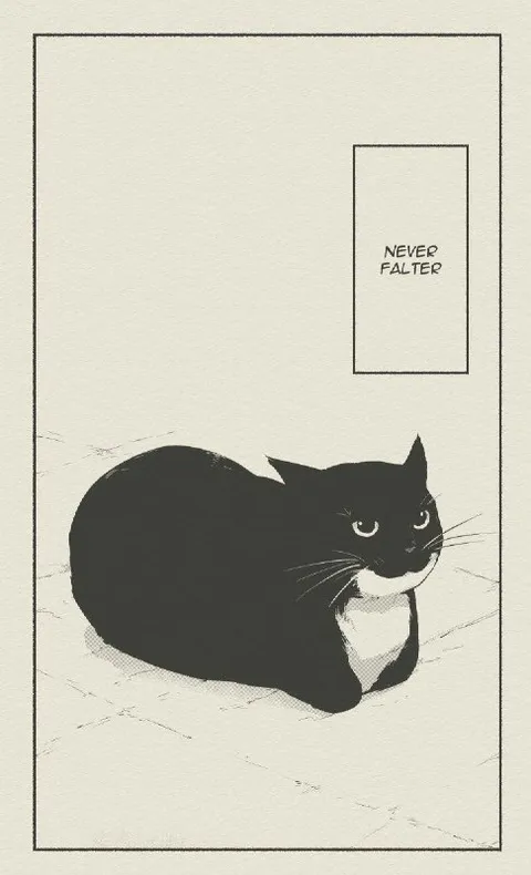 Never Falter Black Cat