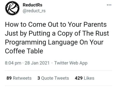 Rust Book Coming Out Joke