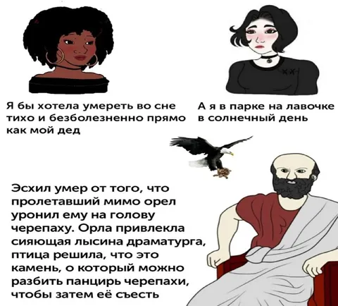Эсхил и орёл с черепахой