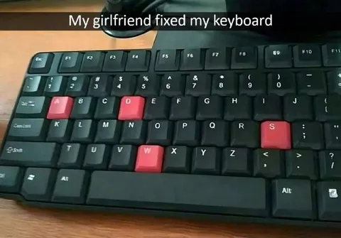 Girlfriend Fixed My Keyboard