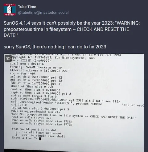 SunOS Thinks It’s 2023