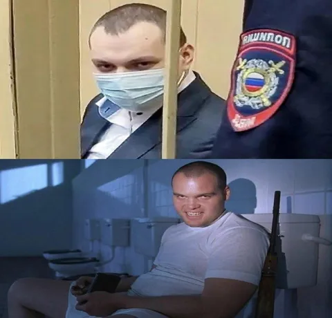 Арестант смотрит с угрозой