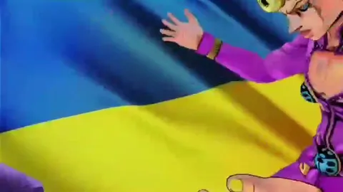ДжоДжо танцуют на флаге Украины