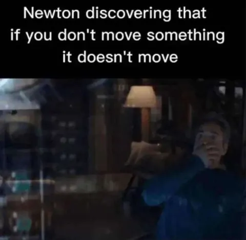 Newton Discovers Inertia