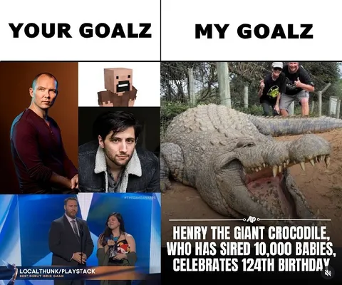 Your Goals vs Giant Crocodile Goals