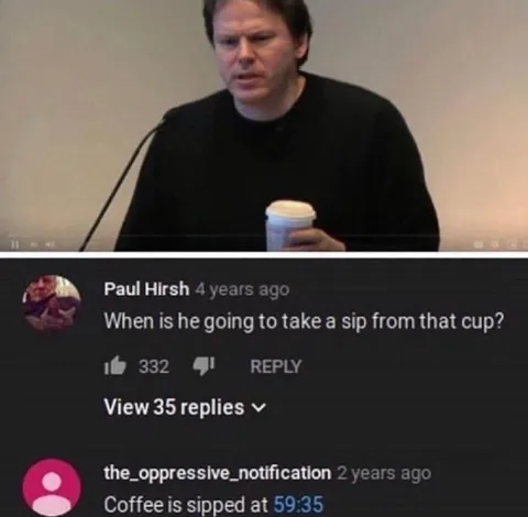 Waiting for the Coffee Sip