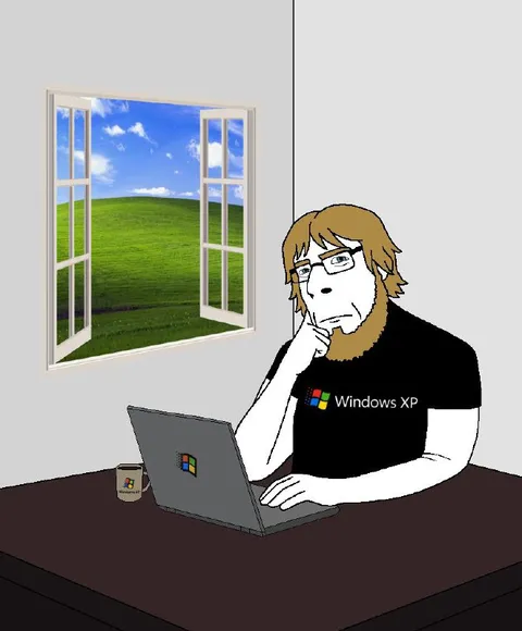 Nostalgic Windows XP Wojak