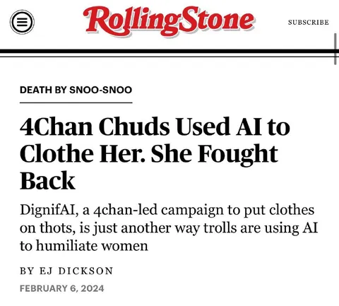 4Chan Chuds Used AI to Clothe Her