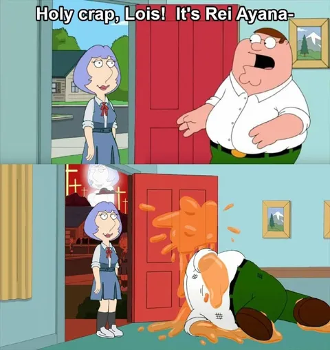 Peter Meets Rei Ayanami