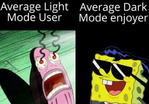 Average Light Mode vs Dark Mode