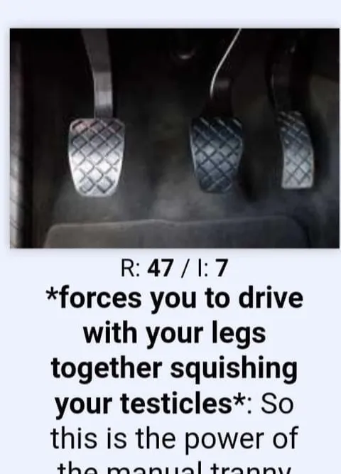 Manual Transmission Crushes Your Balls