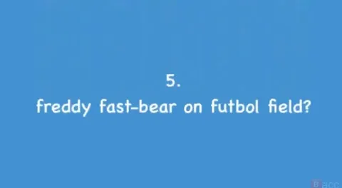 Freddy Fast-Bear on the Football Field