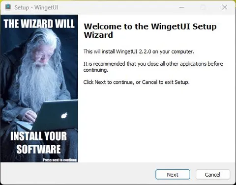 The Wizard Will Install Your Software