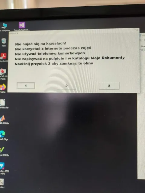 Instrukcja dla uczniów przy komputerze