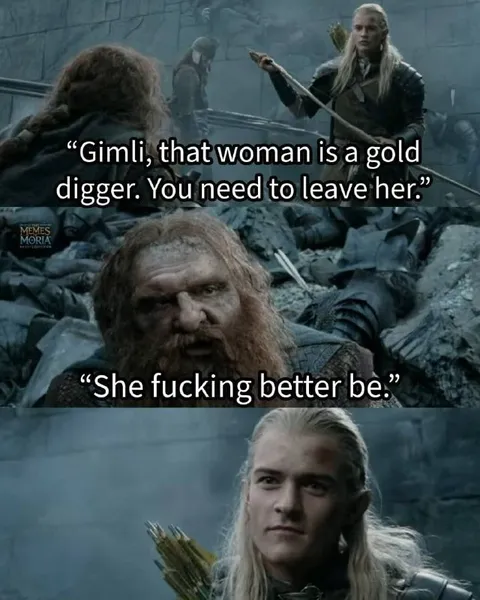 Gimli Defends His Gold Digger