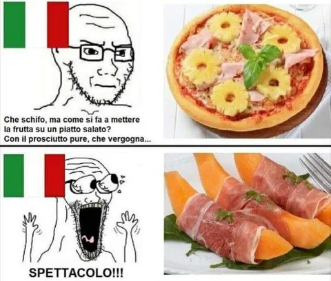 La frutta sul piatto salato