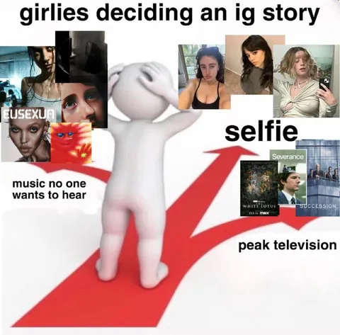 Girlies Choosing an Instagram Story