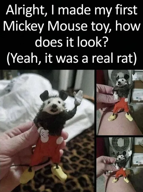 Mickey Mouse Rat Toy