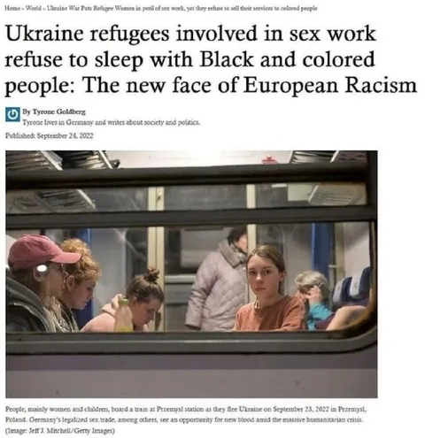 Ukraine Refugee Racism Headline