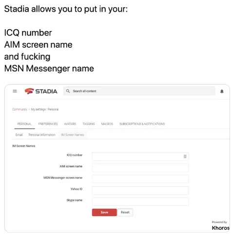 Stadia Supports Every Messenger Name