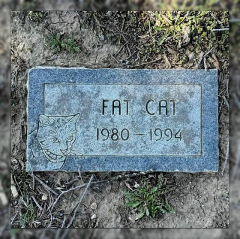 Fat Cat Grave Marker