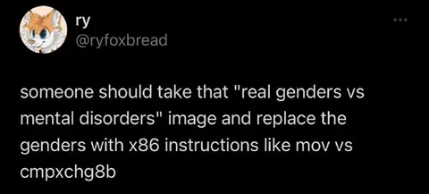 Real Genders vs x86 Instructions
