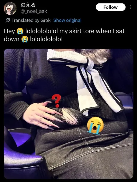 Skirt Tore When I Sat Down