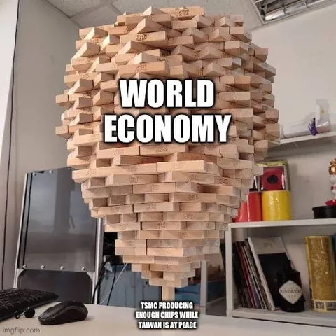 World Economy Jenga Tower