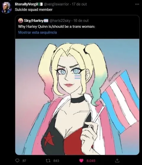 Trans Harley Quinn Flag