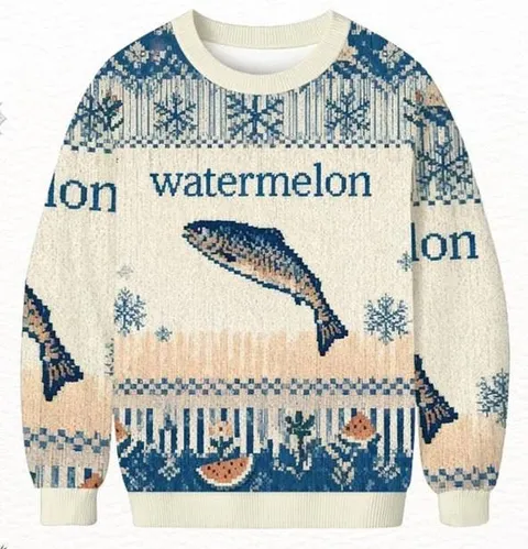 Watermelon Fish Christmas Sweater