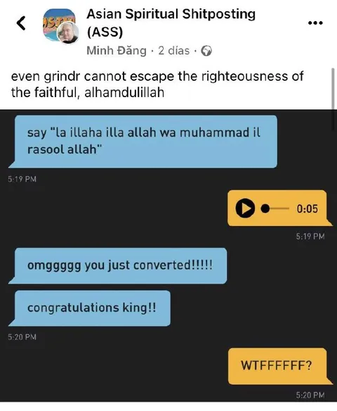 Grindr Converts Someone to Islam