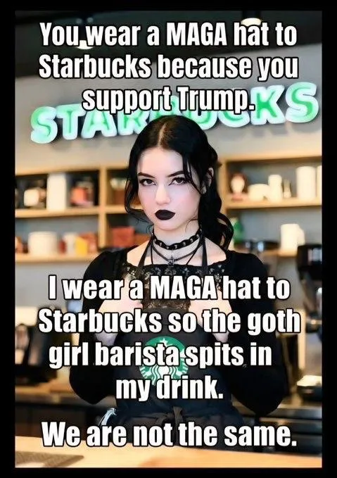 MAGA Hat at Starbucks