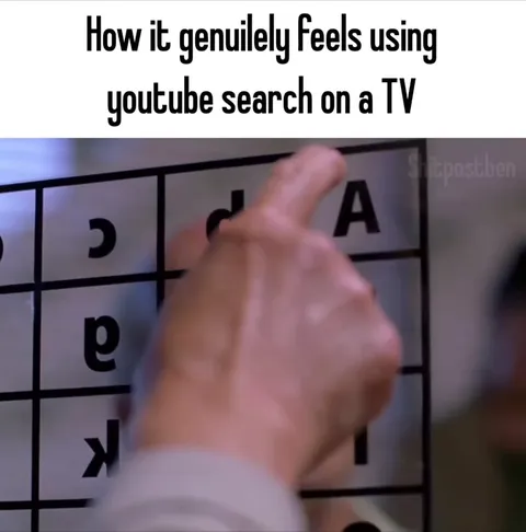 YouTube Search on a TV